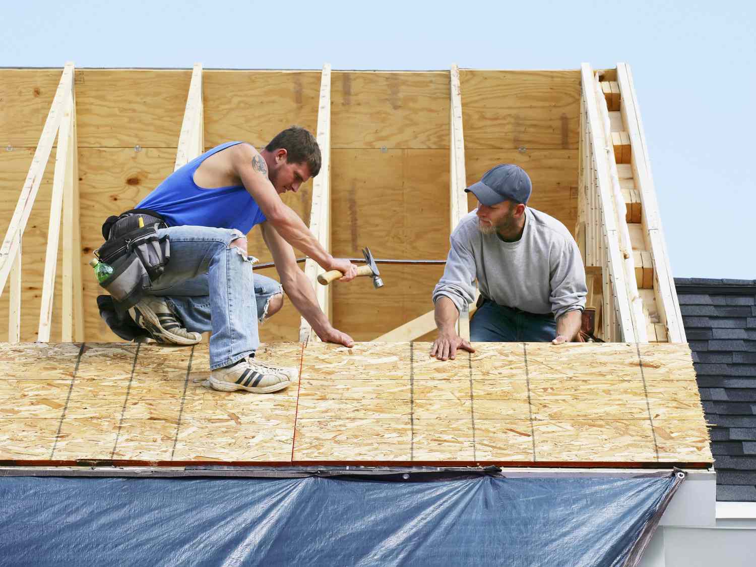 Roof inspection and repair work